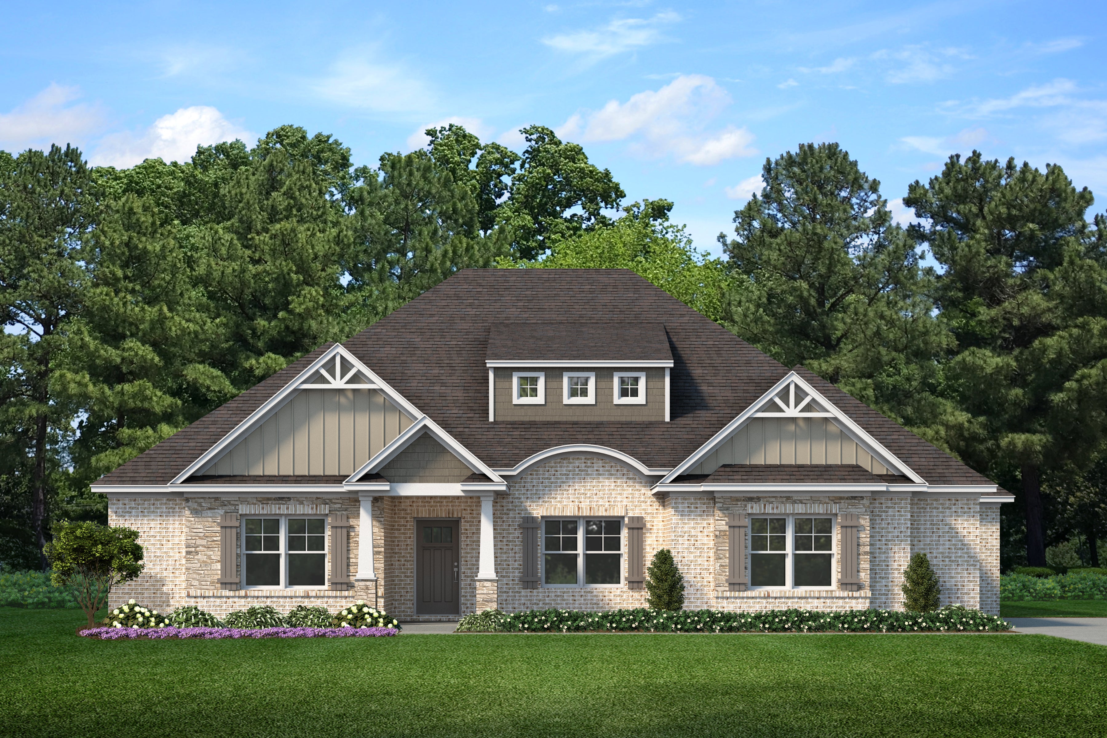 Elevation C. New Home in New Market, AL
