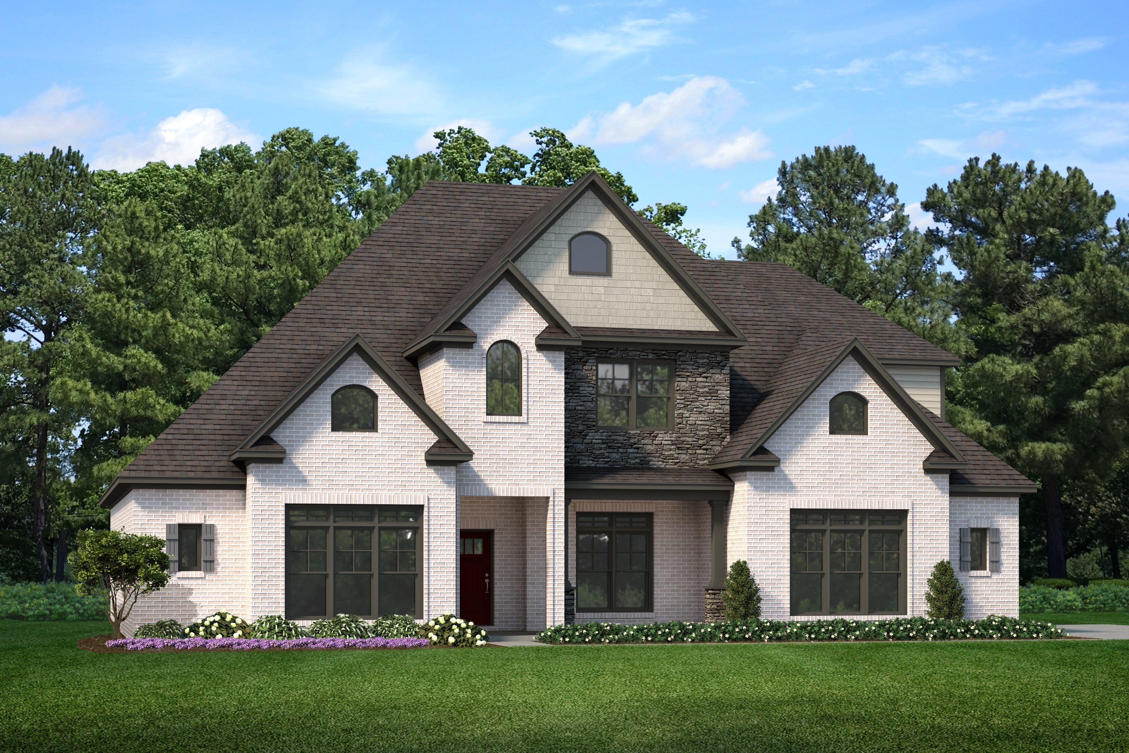 Elevation A. 3,799sf New Home in Meridianville, AL